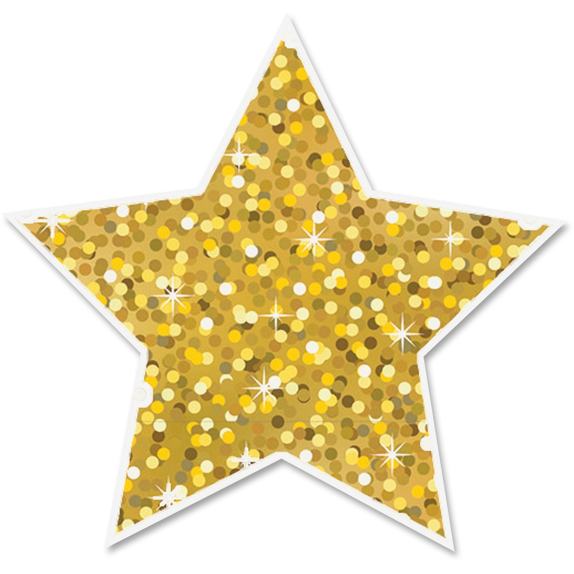 ashley-sparkle-decorative-magnetic-star-fun-theme-subject-star-shape-magnetic-sparkle-durable-damage-resistant-long-lasting-3-length-gold-1-each_ash30400 - 1