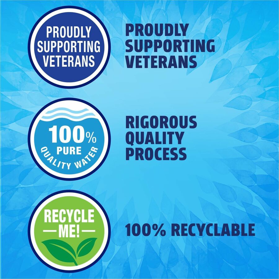 Pure Life Purified Bottled Water - Ready-to-Drink - 8 fl oz (237 mL) - Bottle - 2880 / Pallet