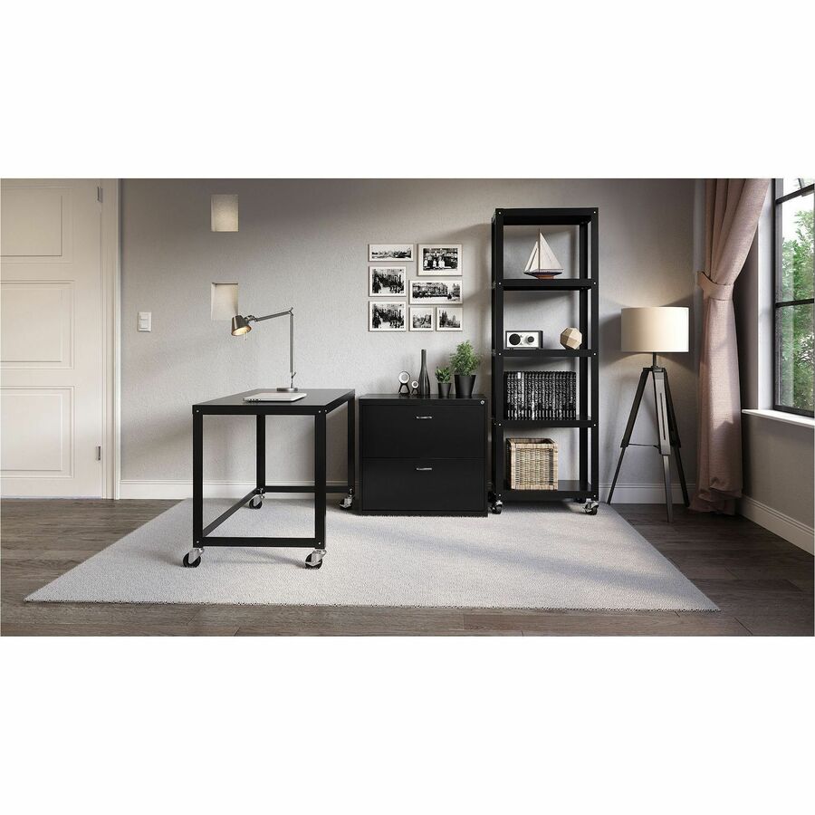 Lorell SOHO Personal Mobile Desk - For - Table TopRectangle Top x 48" Table Top Width x 23" Table Top Depth - 29.50" Height - Assembly Required - Black - 1 Each