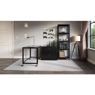 Lorell SOHO Personal Mobile Desk - For - Table TopRectangle Top x 48" Table Top Width x 23" Table Top Depth - 29.50" Height - Assembly Required - Black - 1 Each