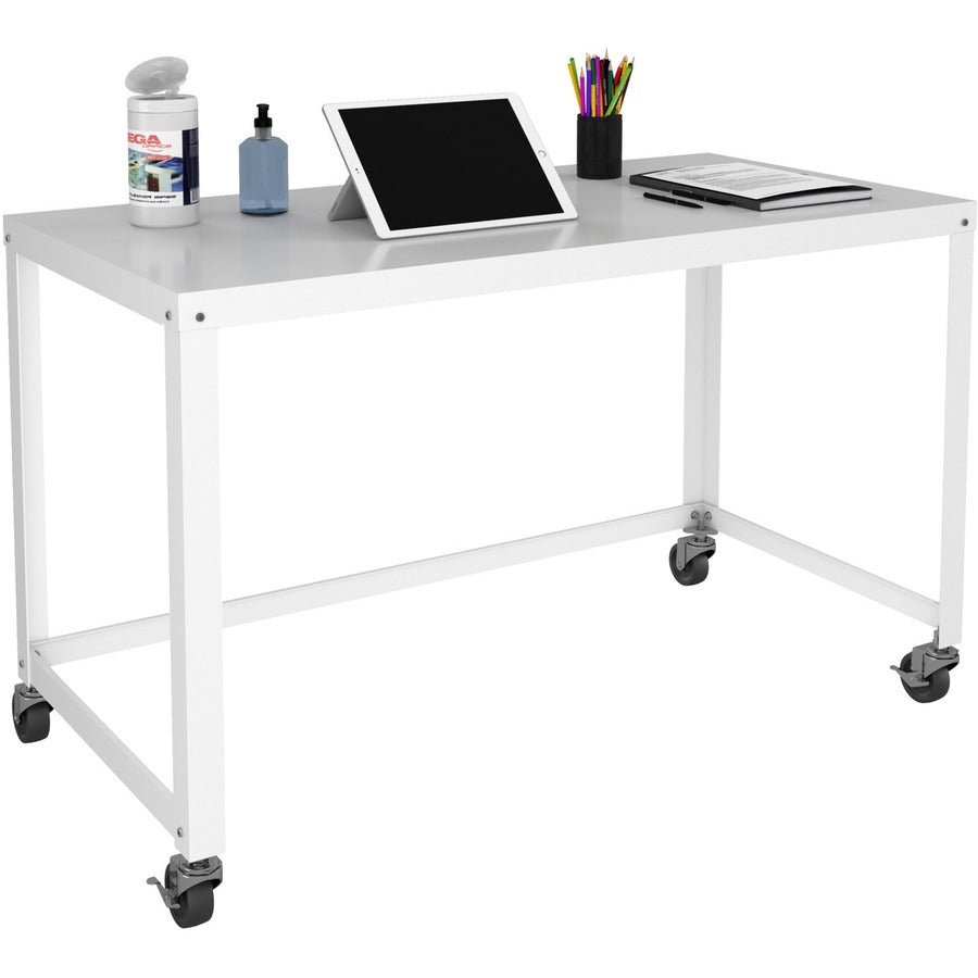 Lorell SOHO Personal Mobile Desk - For - Table TopRectangle Top x 48" Table Top Width x 23" Table Top Depth - 29.50" Height - Assembly Required - White - 1 Each
