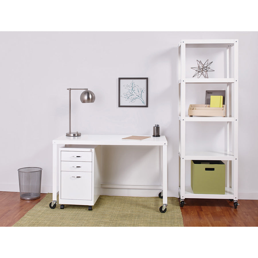 Lorell SOHO Personal Mobile Desk - For - Table TopRectangle Top x 48" Table Top Width x 23" Table Top Depth - 29.50" Height - Assembly Required - White - 1 Each