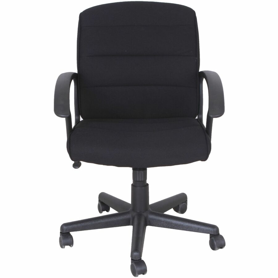 Lorell SOHO Upholstered Task Chair - Black Fabric Seat - Black Fabric Back - 1 Each