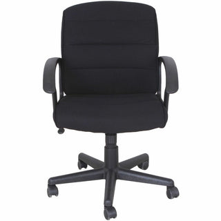 Lorell SOHO Upholstered Task Chair - Black Fabric Seat - Black Fabric Back - 1 Each