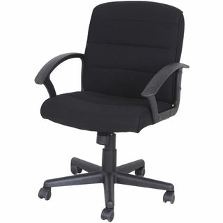 Lorell SOHO Upholstered Task Chair - Black Fabric Seat - Black Fabric Back - 1 Each