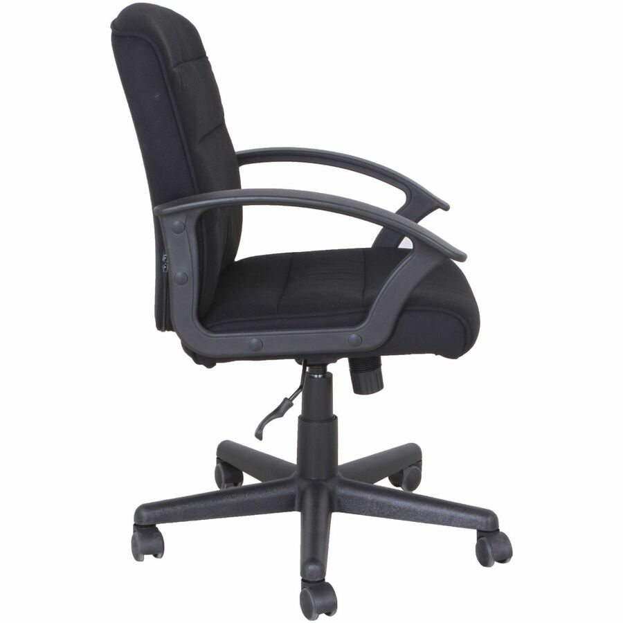Lorell SOHO Upholstered Task Chair - Black Fabric Seat - Black Fabric Back - 1 Each