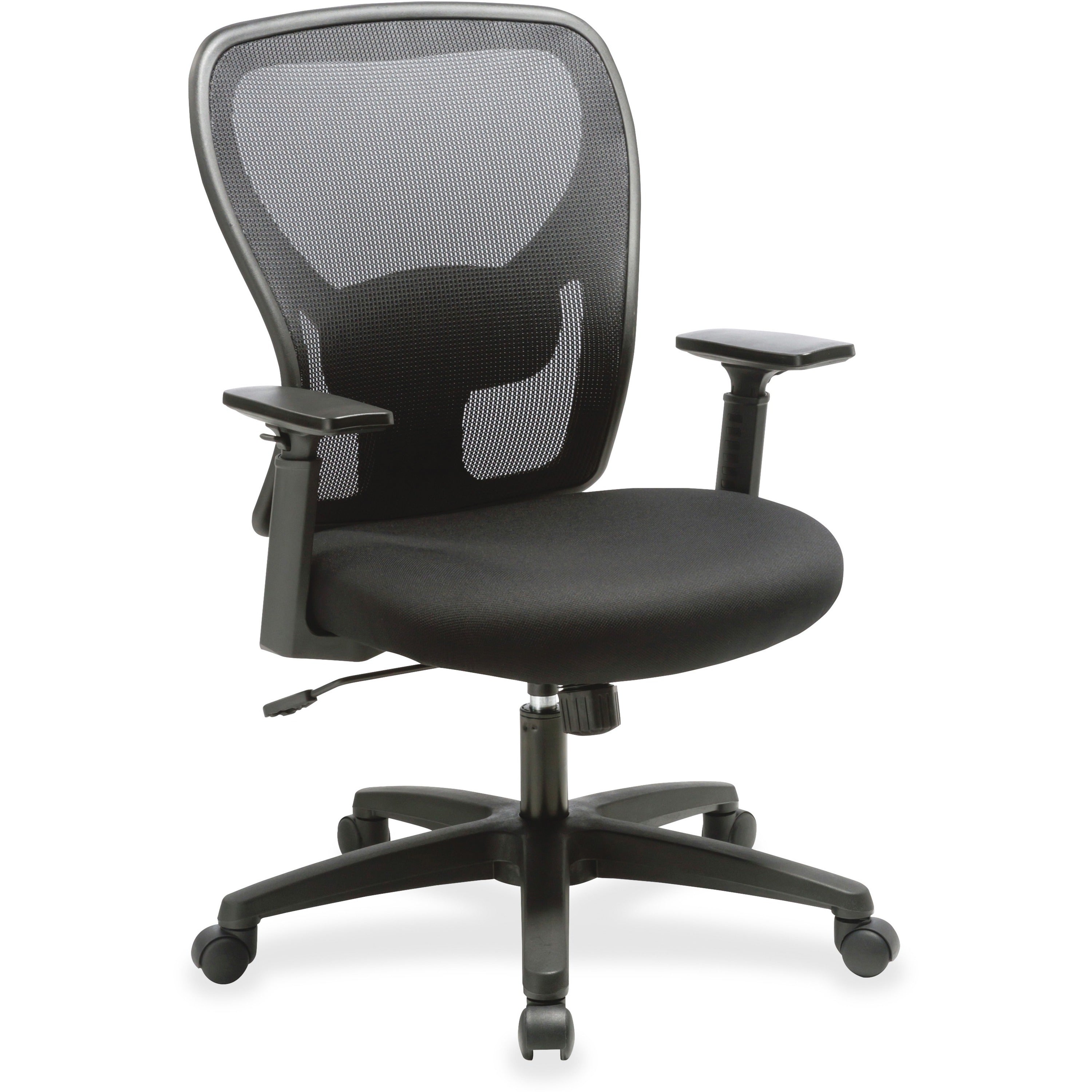 lorell-mid-back-task-chair-black-fabric-seat-black-mesh-back-mid-back-1-each_llr83307 - 1