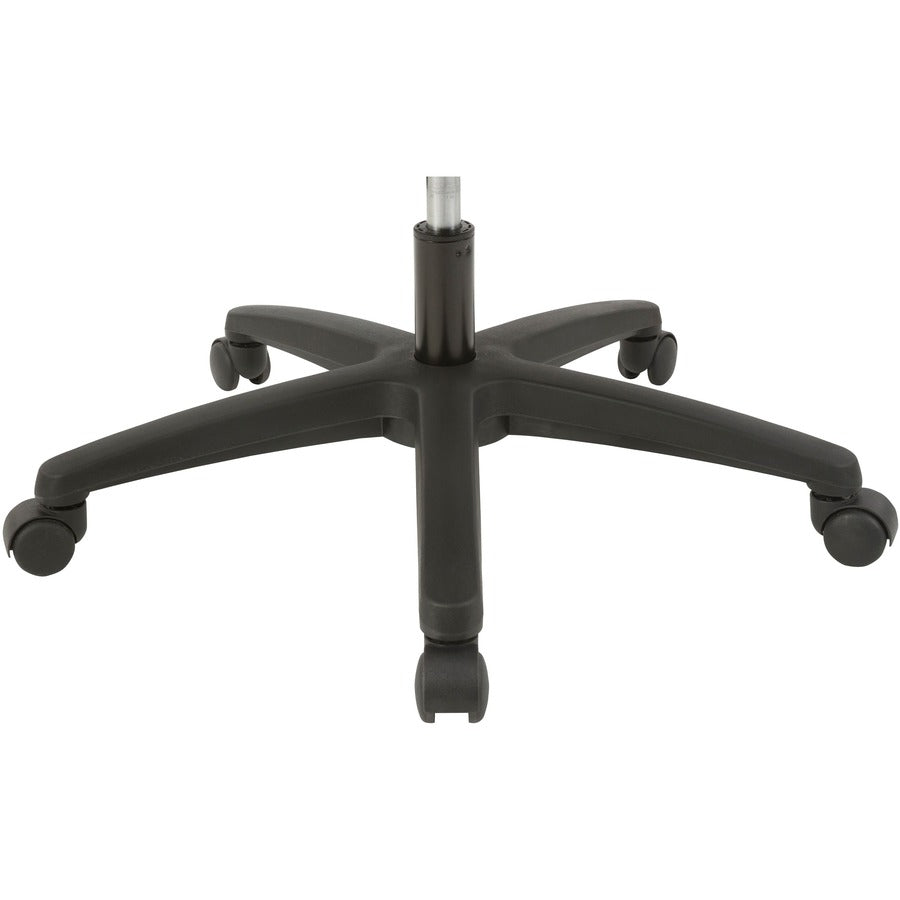 Lorell Mid-back Task Chair - Black Fabric Seat - Black Mesh Back - Mid Back - 1 Each