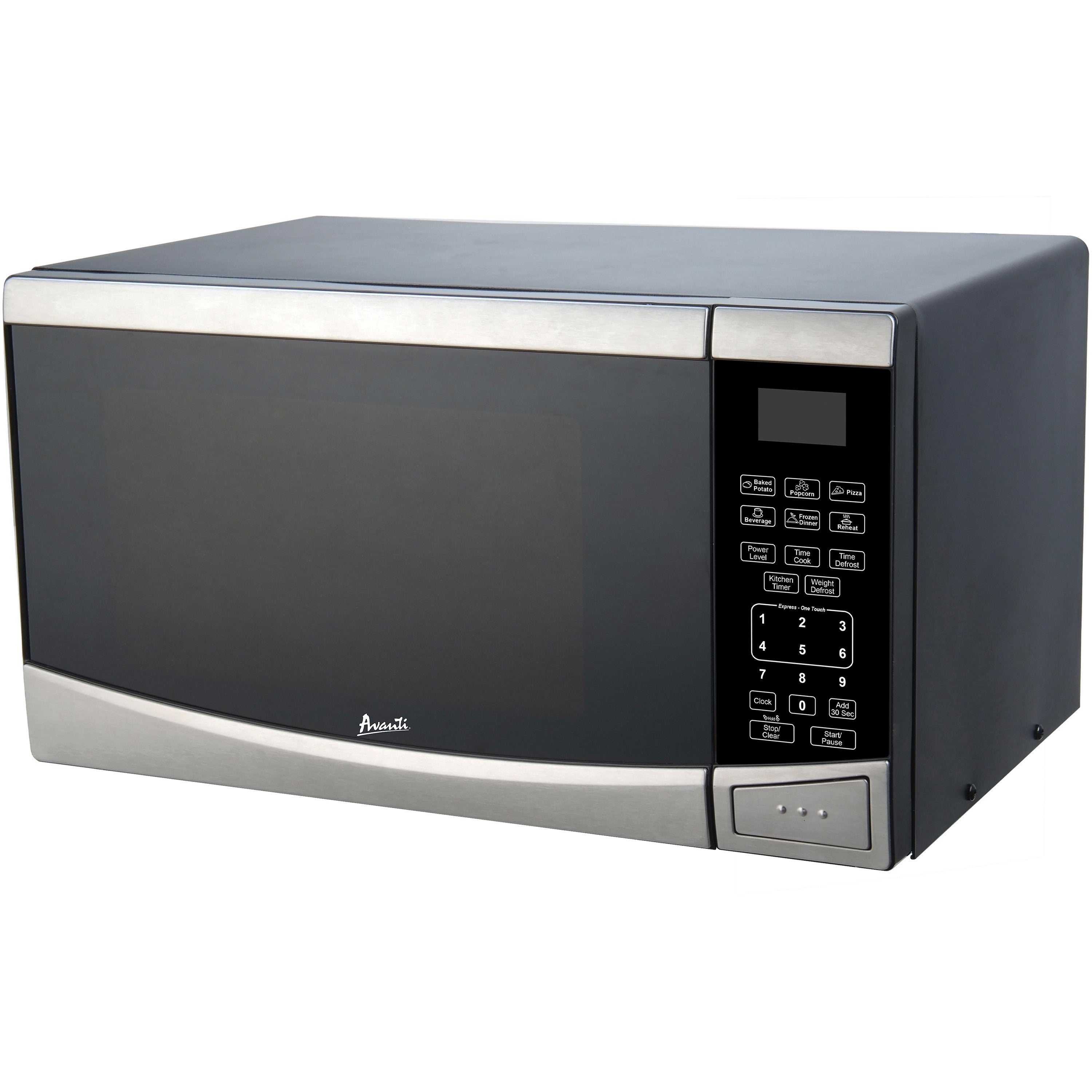 Avanti Model MT09V3S - 0.9 cubic foot Touch Microwave - Single - 19" Width - 0.9 ft Capacity - Microwave - 10 Power Levels - 900 W Microwave Power - 120 V AC - Countertop - Stainless Steel