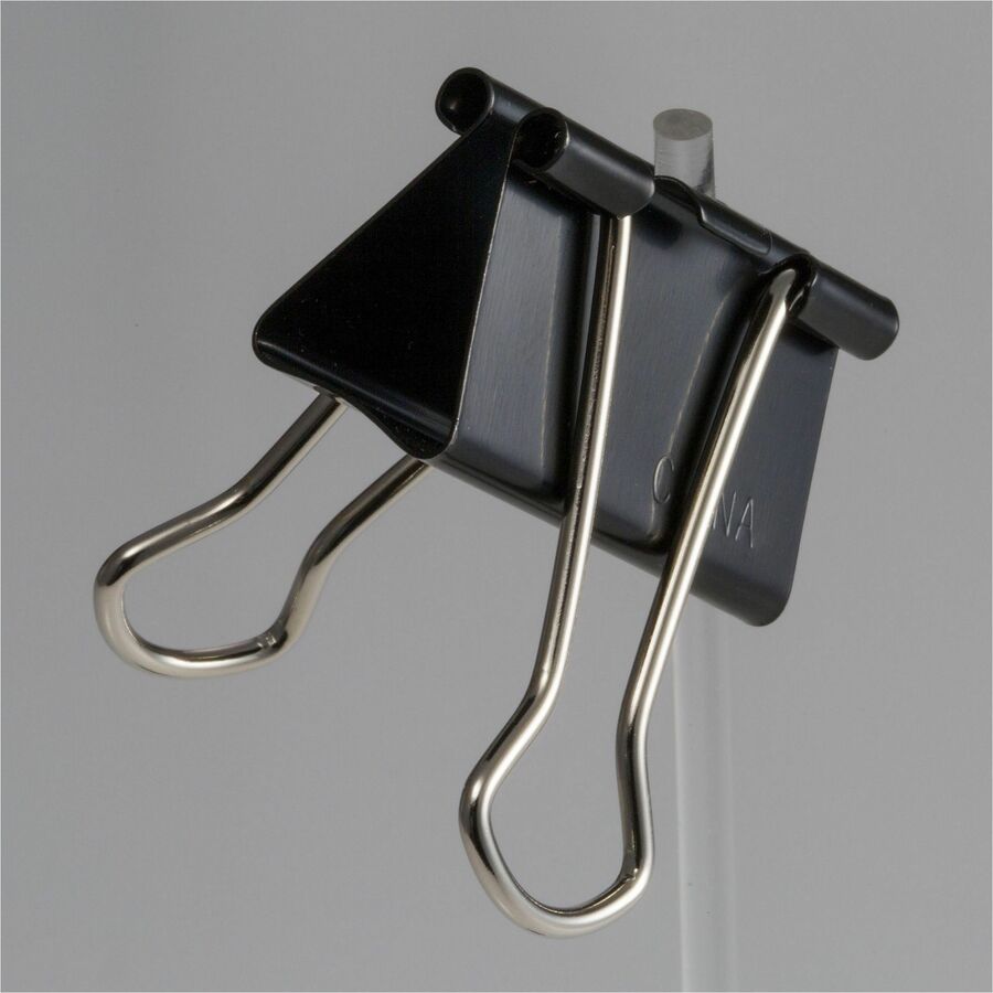 Officemate Binder Clips - Medium - 9" Length x 2.4" Width - 0.62" Size Capacity - for File - Corrosion Resistant, Durable - 12 / Pack - Black