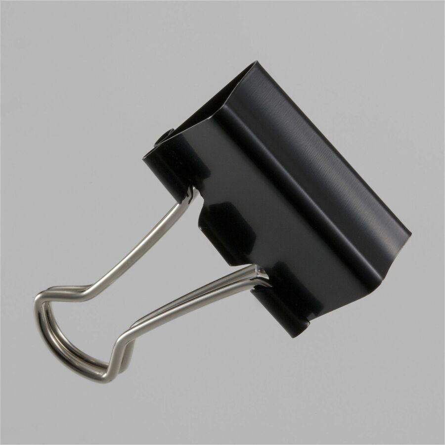 Officemate Binder Clips - Medium - 9" Length x 2.4" Width - 0.62" Size Capacity - for File - Corrosion Resistant, Durable - 12 / Pack - Black