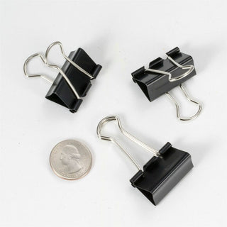 Officemate Binder Clips - Medium - 9" Length x 2.4" Width - 0.62" Size Capacity - for File - Corrosion Resistant, Durable - 12 / Pack - Black