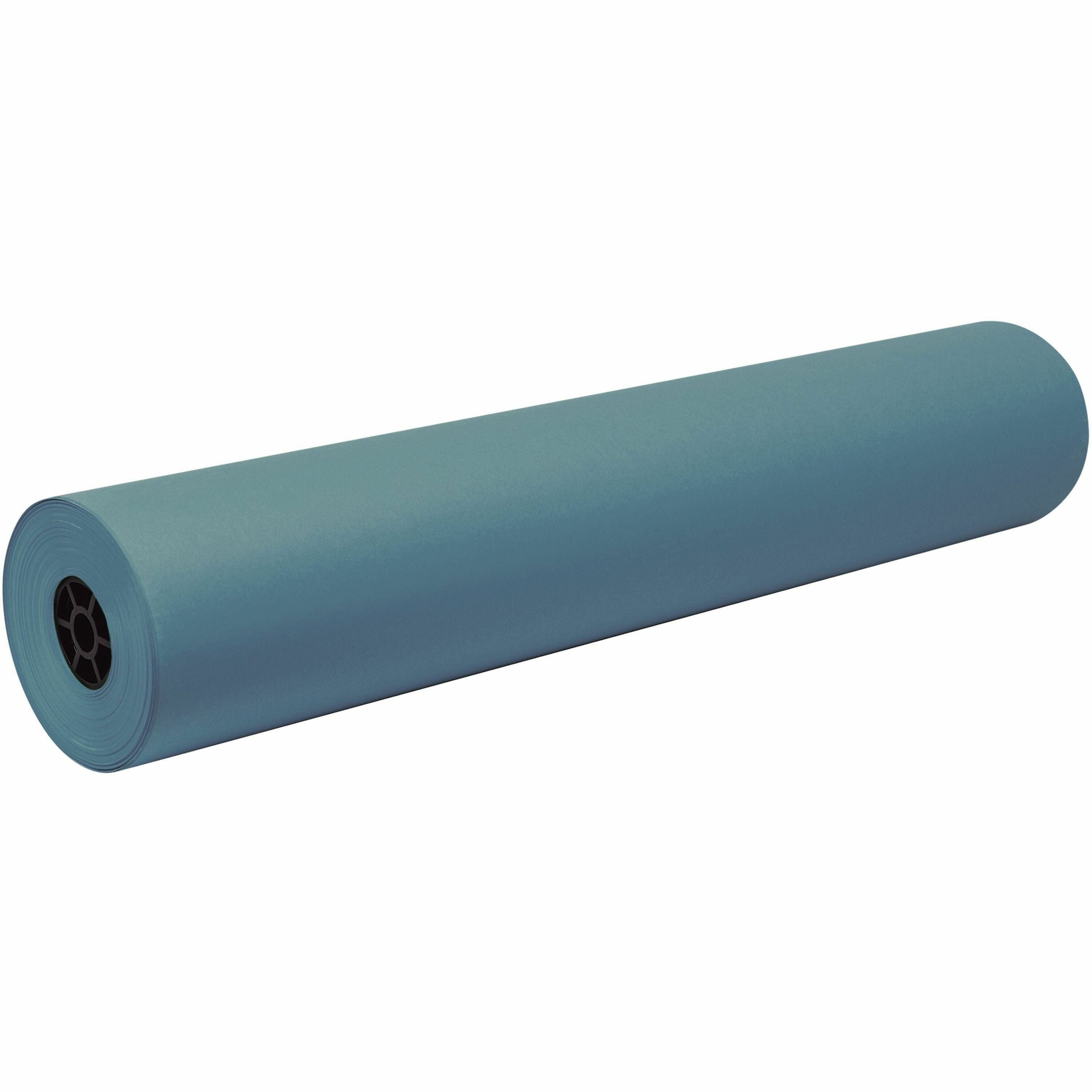 decorol-flame-retardant-art-paper-roll-art-project-mural-collage-bulletin-board-713height-x-36width-x-1000-ftlength-1-roll-sky-blue-sulphite_pac101205 - 1