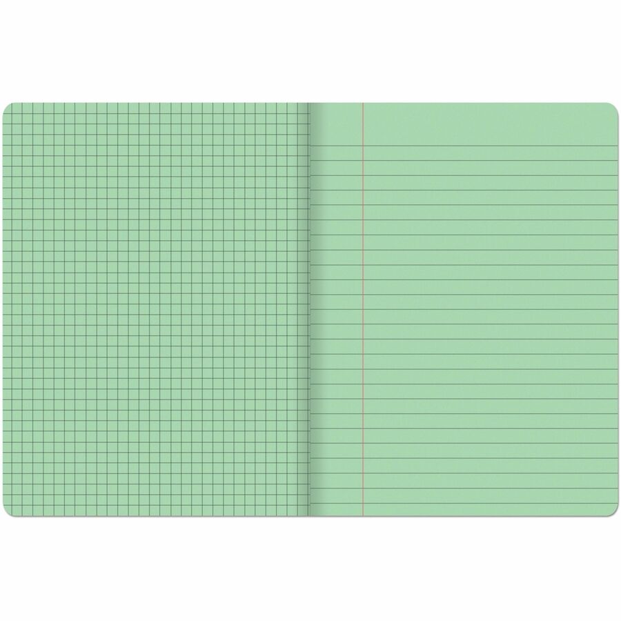 pacon-dual-ruled-composition-book-plain-quad-ruled-wide-ruled-975-x-75-x-05-green-cover-24-carton_pacmmk37162 - 6