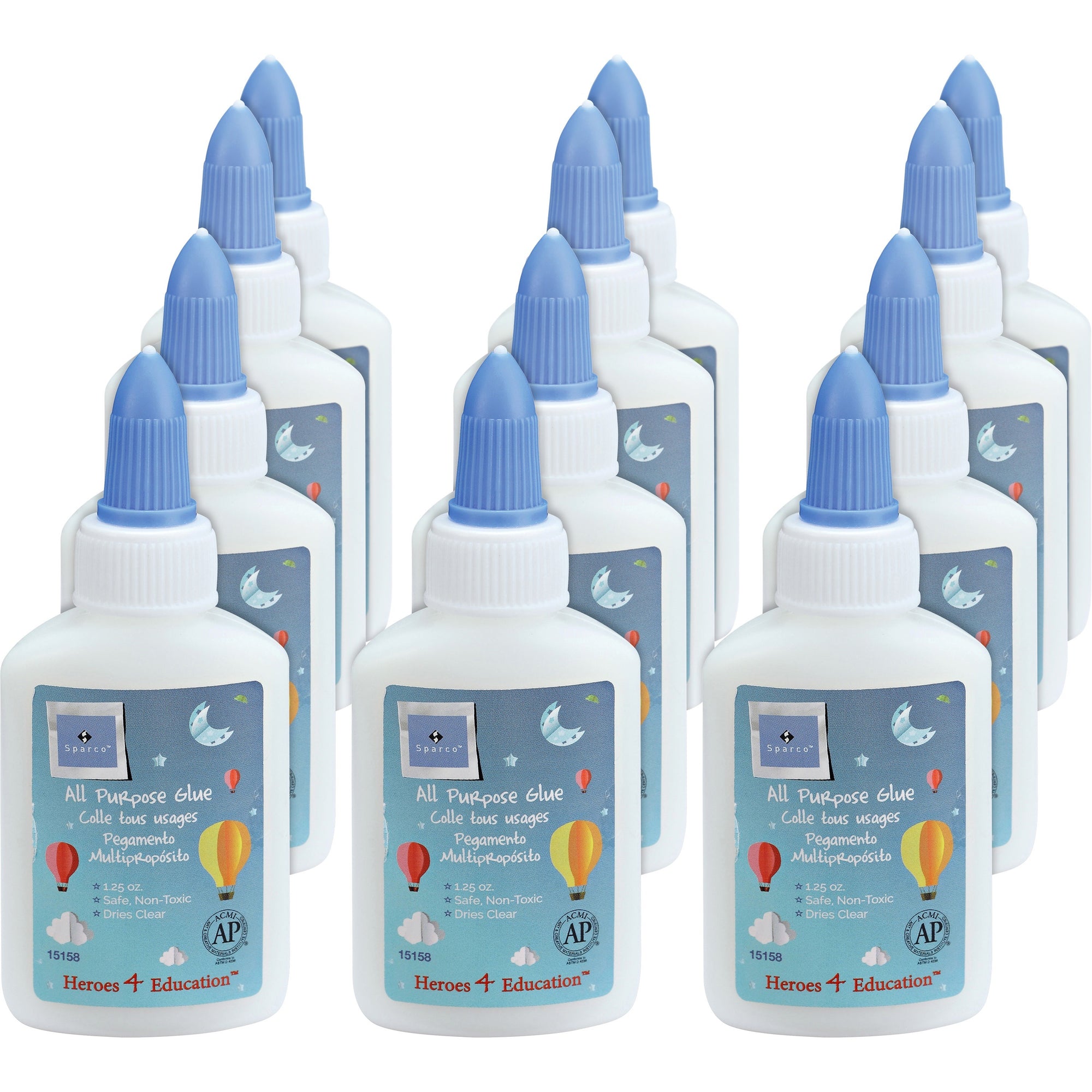 sparco-washable-school-glue-125-fl-oz-12-box-white_spr15158 - 1