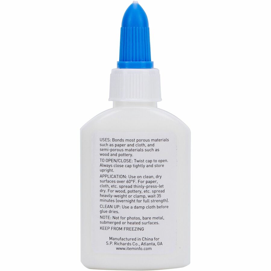 Sparco Washable School Glue - 1.25 fl oz - 12 / Box - White