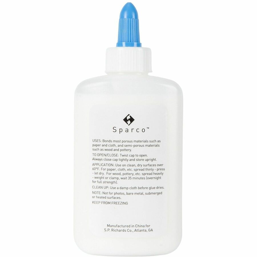 Sparco Washable School Glue - 4 fl oz - 12 / Box - White
