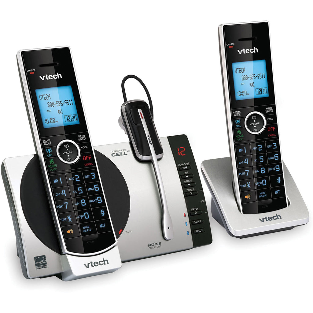 vtech-connect-to-cell-ds6771-3-dect-60-cordless-phone-black-silver-cordless-corded-1-x-phone-line-2-x-handset-speakerphone-answering-machine-hearing-aid-compatible_vteds67713 - 4