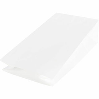 Sparco White Kraft Paper Bags - 6" Width x 11" Length - White - Paper - 100/Pack