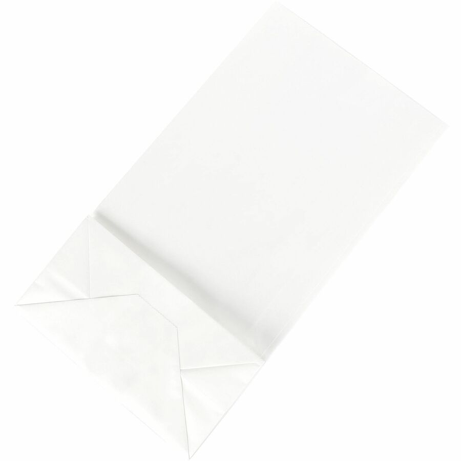 Sparco White Kraft Paper Bags - 6" Width x 11" Length - White - Paper - 100/Pack
