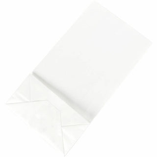 Sparco White Kraft Paper Bags - 6" Width x 11" Length - White - Paper - 100/Pack