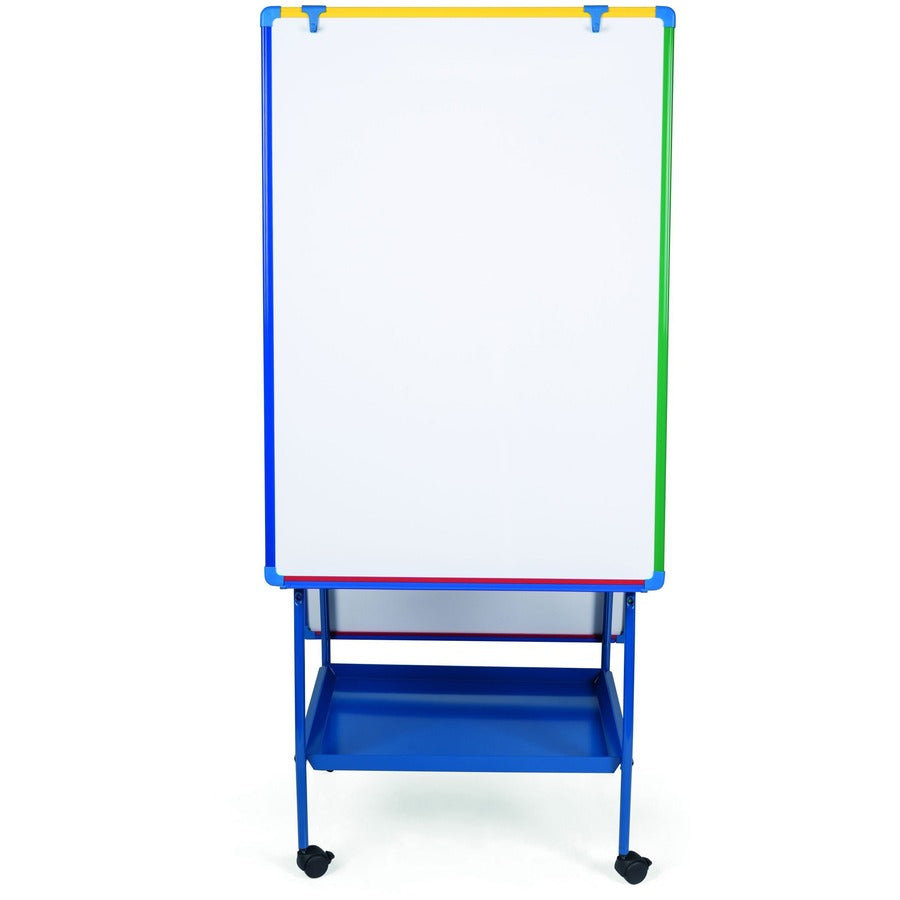 Bi-office Magnetic AdjustableDoublee-sided Easel - White Surface - Rectangle - Magnetic - Assembly Required - 1 Each