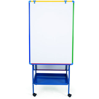 Bi-office Magnetic AdjustableDoublee-sided Easel - White Surface - Rectangle - Magnetic - Assembly Required - 1 Each