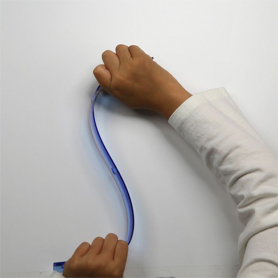 Officemate Flexible Rulers - 12" Length 1.3" Width - Imperial, Metric Measuring System - Plastic - 12 / Pack - Assorted