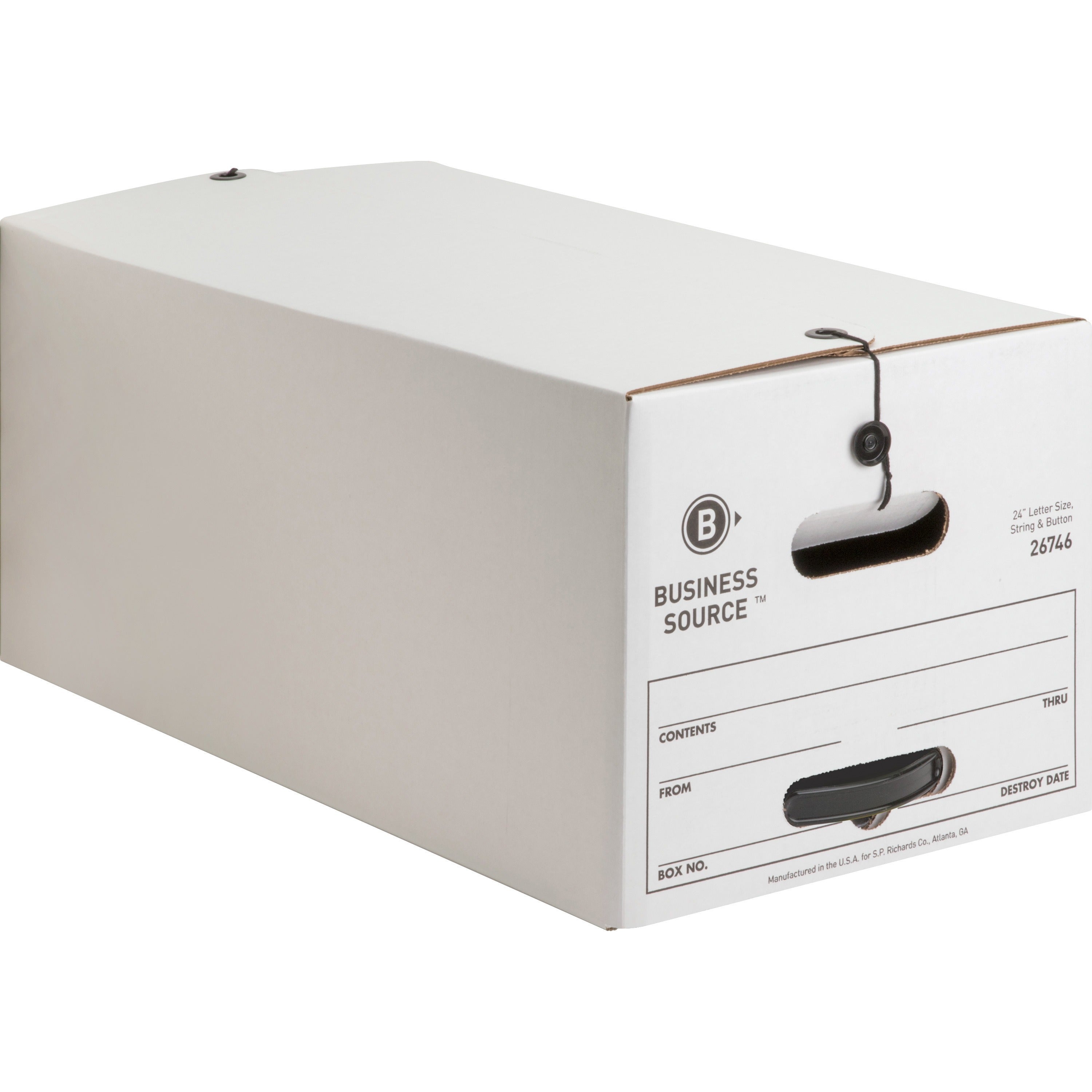 business-source-medium-duty-letter-size-storage-box-internal-dimensions-12-width-x-24-depth-x-10-height-external-dimensions-123-width-x-241-depth-x-108-height-media-size-supported-letter-stackable-white-recycled-12-carton_bsn26746 - 1
