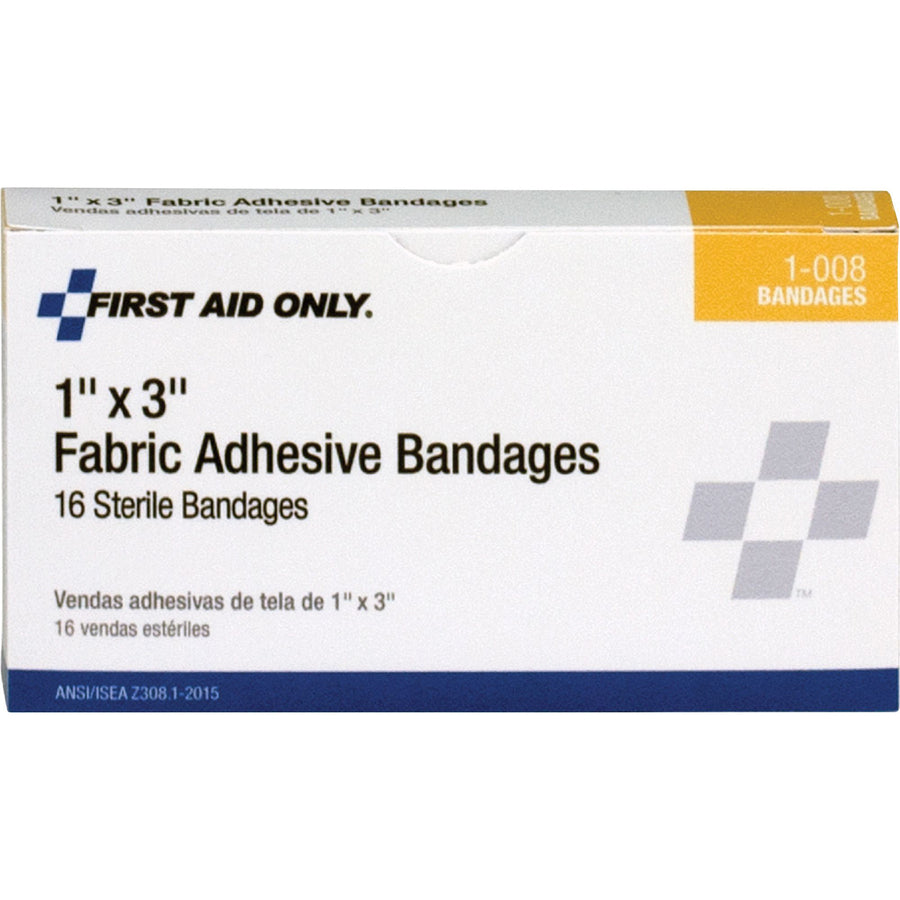 first-aid-only-fabric-adhesive-bandages-1-x-3-1each-16-per-box-white-fabric_fao1008 - 2