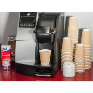 Genuine Joe Raised Siphole Hot Cup Lids - Round - 20 / Carton - 50 Per Pack - White