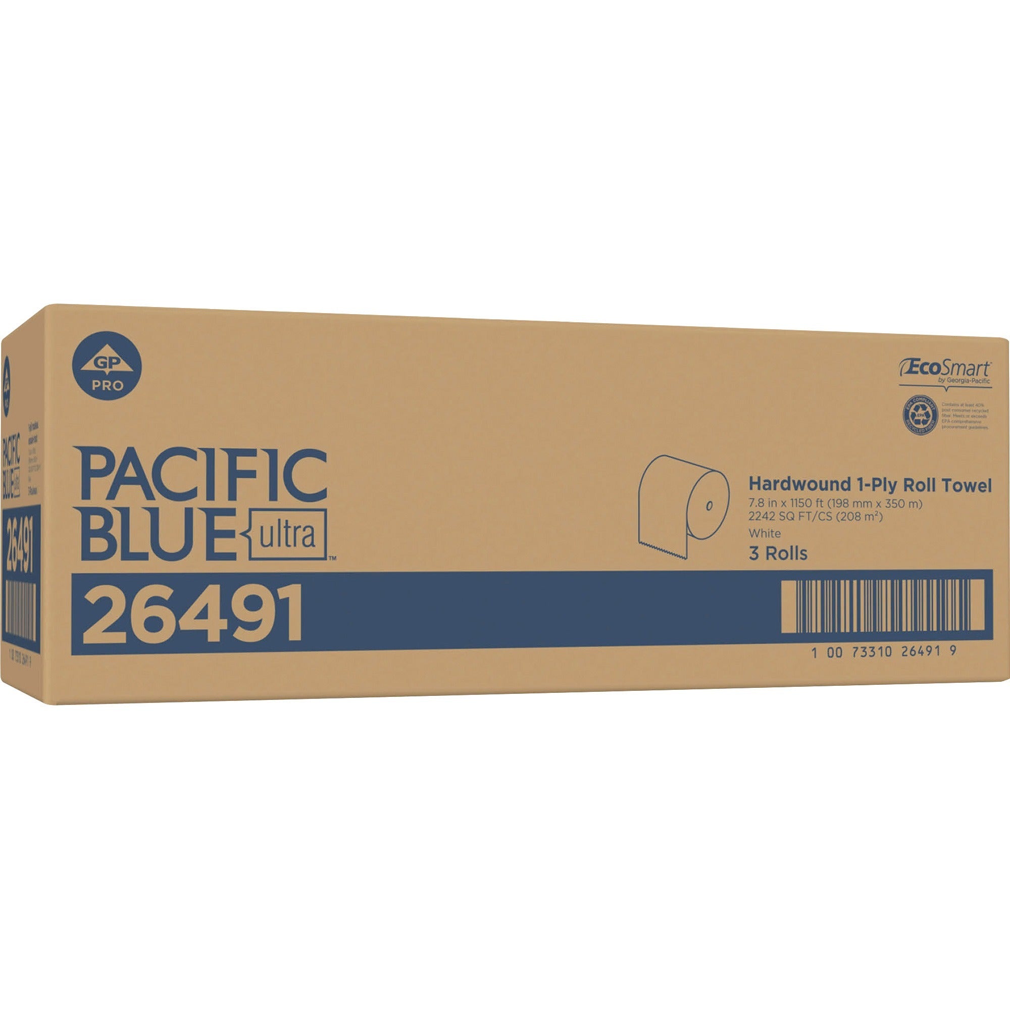 pacific-blue-ultra-high-capacity-recycled-paper-towel-rolls-787-x-1150-ft-white-flexible-3-rolls-per-carton-3-carton_gpc26491 - 1