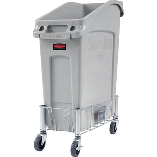 rubbermaid-commercial-1968468-slim-jim-stainless-steel-single-dolly-for-slim-jim-containers-100-lb-capacity-3-caster-size-stainless-steel-204-length-x-93-width-x-9-height-satin-stainless-1-each_rcp1968468 - 4