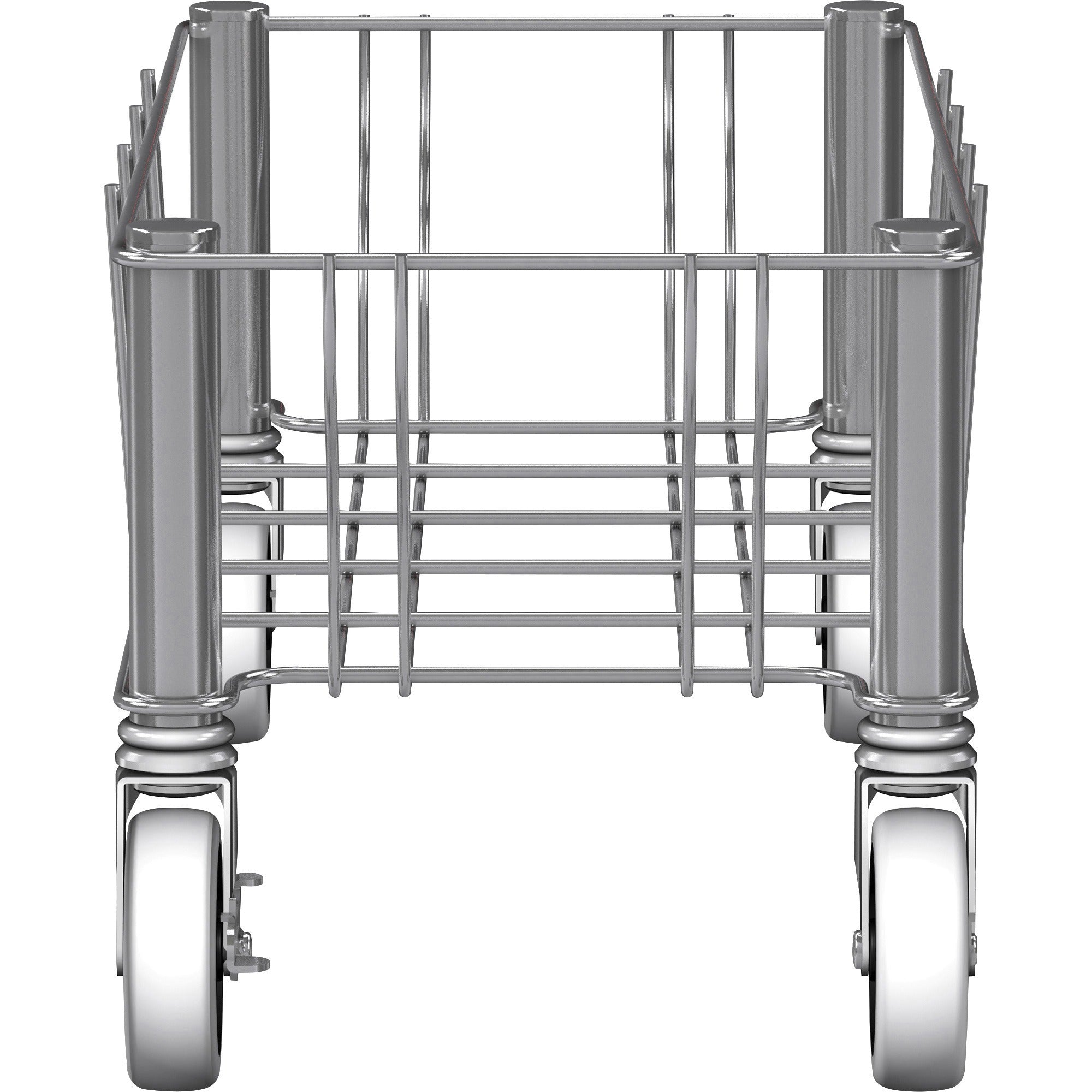 rubbermaid-commercial-1968468-slim-jim-stainless-steel-single-dolly-for-slim-jim-containers-100-lb-capacity-3-caster-size-stainless-steel-204-length-x-93-width-x-9-height-satin-stainless-1-each_rcp1968468 - 2