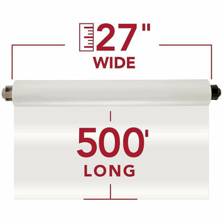 EZload Roll Film, Nap I, 1.5 mil, 27" x 500 ft, Gloss Clear, 2/Box