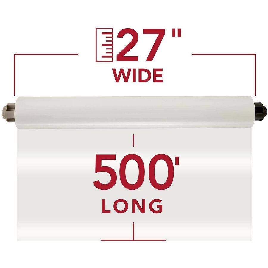 EZload Roll Film, Nap I, 1.5 mil, 27" x 500 ft, Gloss Clear, 2/Box