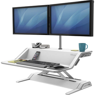Lotus Dual Monitor Arm Kit, For 26" Monitors, Silver, Supports 13 lb
