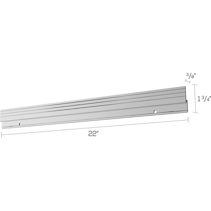 Deflecto Mounting Bar for Storage Box, Organizer Canister - Aluminum - 40 lb Load Capacity