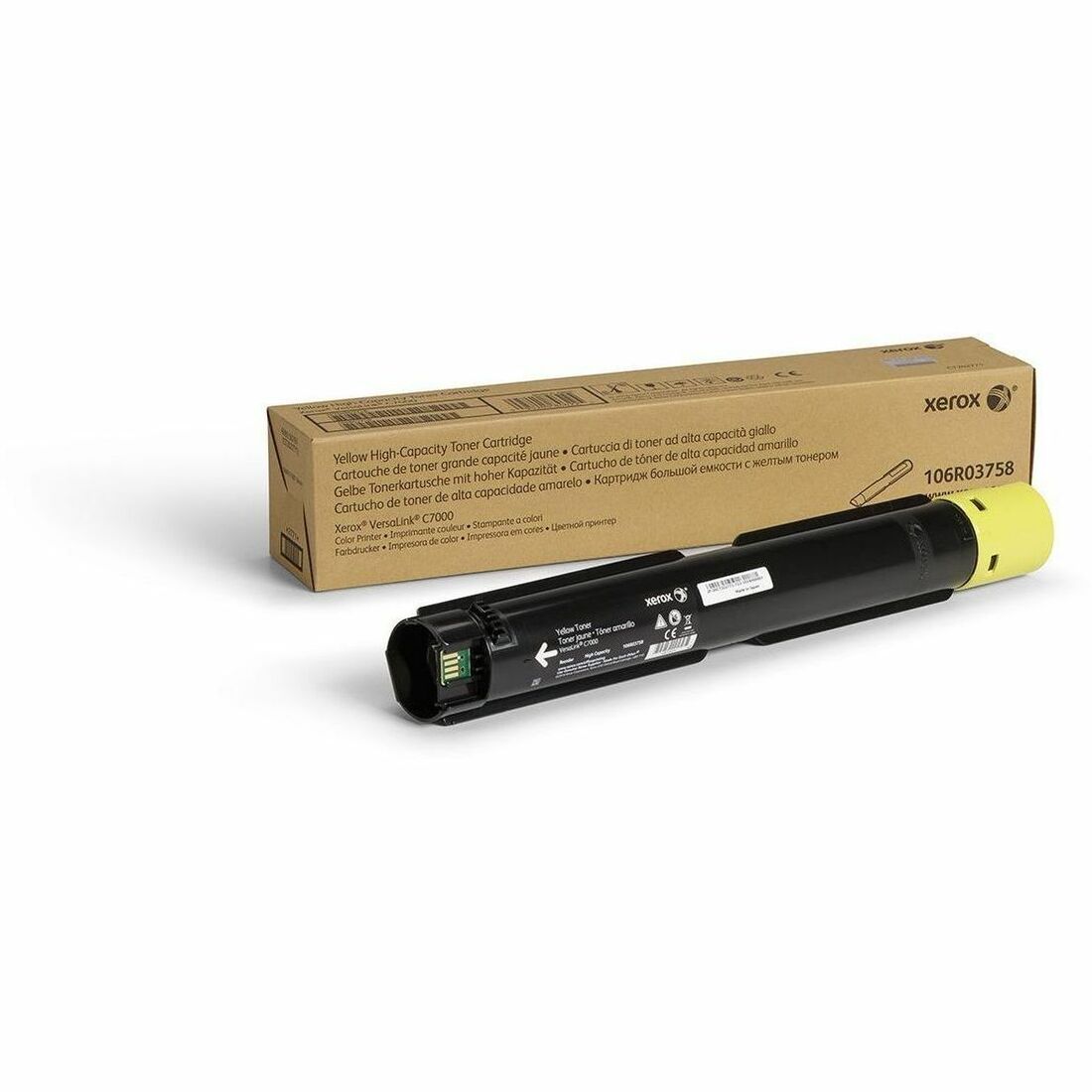 106R03758 High-Yield Toner, 10,100 Page-Yield, Yellow