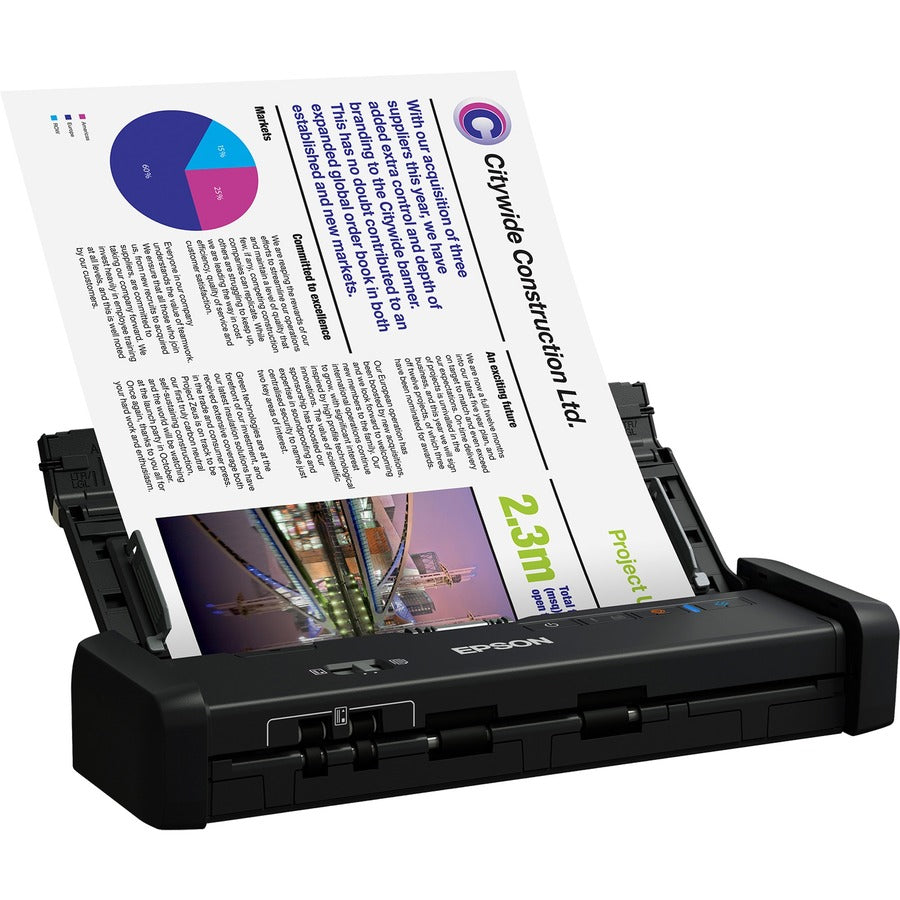 DS-320 Portable Duplex Document Scanner, 1200 dpi Optical Resolution, 20-Sheet Duplex Auto Document Feeder