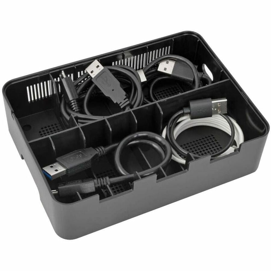 USB Charging Station with Quick Charge 3.0, 7 Devices, 4.9 x 2.6 x 6.6, Black