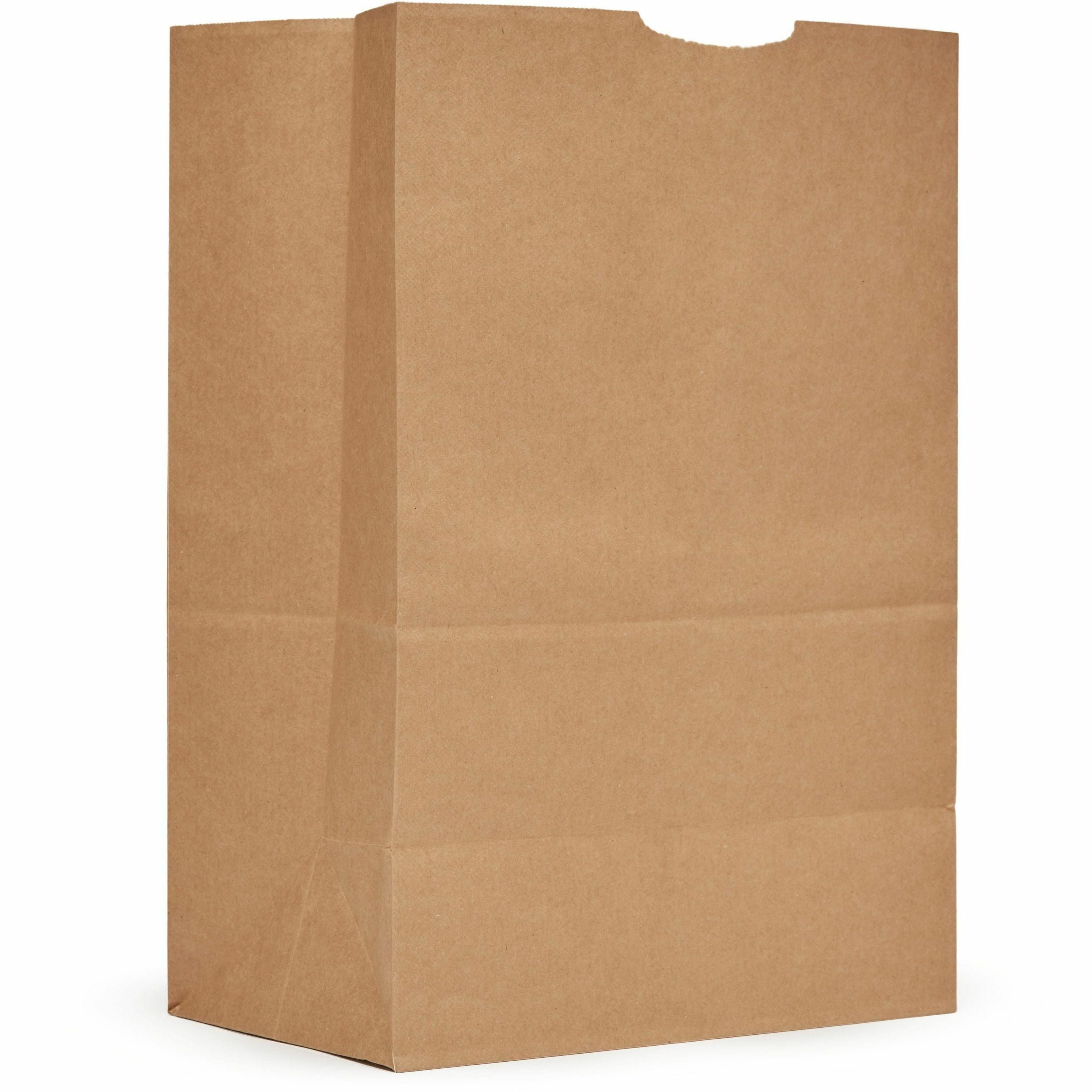 AJM Packaging Grocery Sacks - 12" Width x 17" Length x 7" Depth - Kraft - Kraft - 500/Carton - Grocery, Food - 2