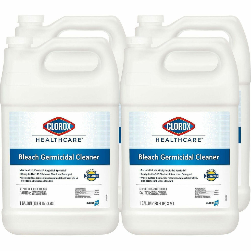 Clorox Healthcare Bleach Germicidal Cleaner Refill - Concentrate - 128 fl oz (4 quart) - 4 / Carton - Refillable, Disinfectant, Fast Acting, Cleanse, Anti-corrosive, Versatile, Antibacterial - White