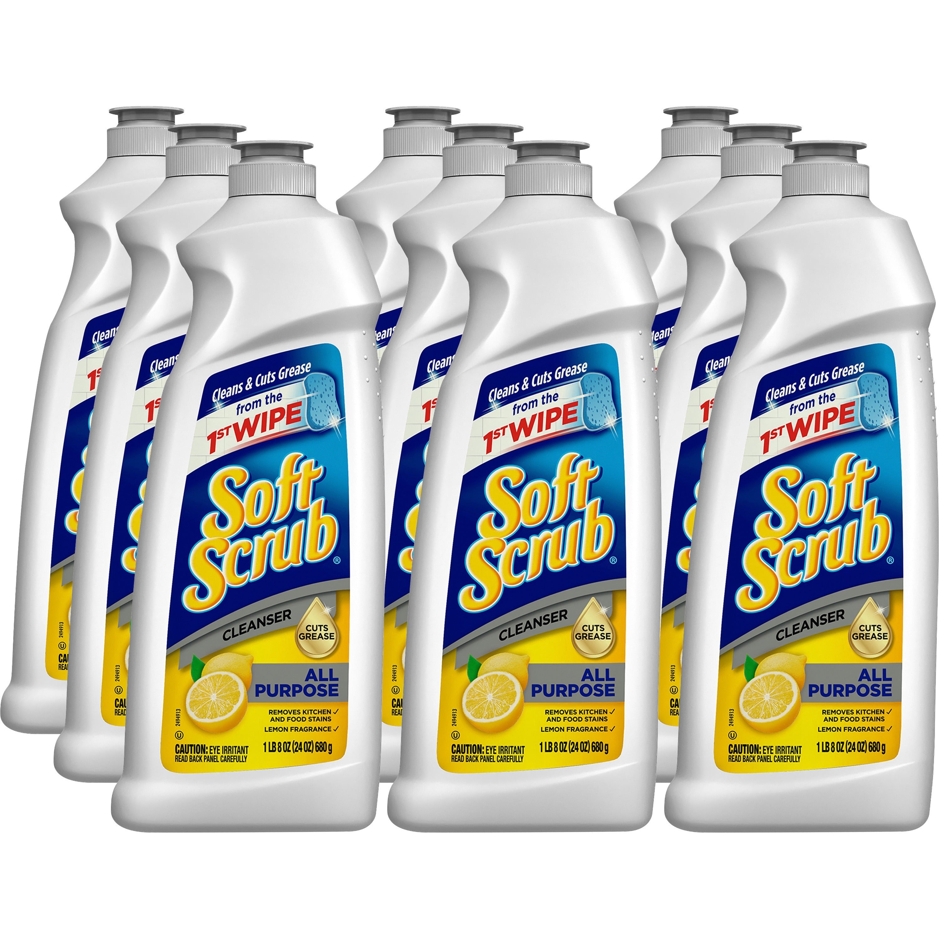 soft-scrub-total-all-purpose-bath-kitchen-cleanser-for-sink-shower-bathroom-kitchen-24-fl-oz-08-quart-lemon-fresh-scent-9-carton-phosphate-free-cleanse-white_dia00865ct - 1