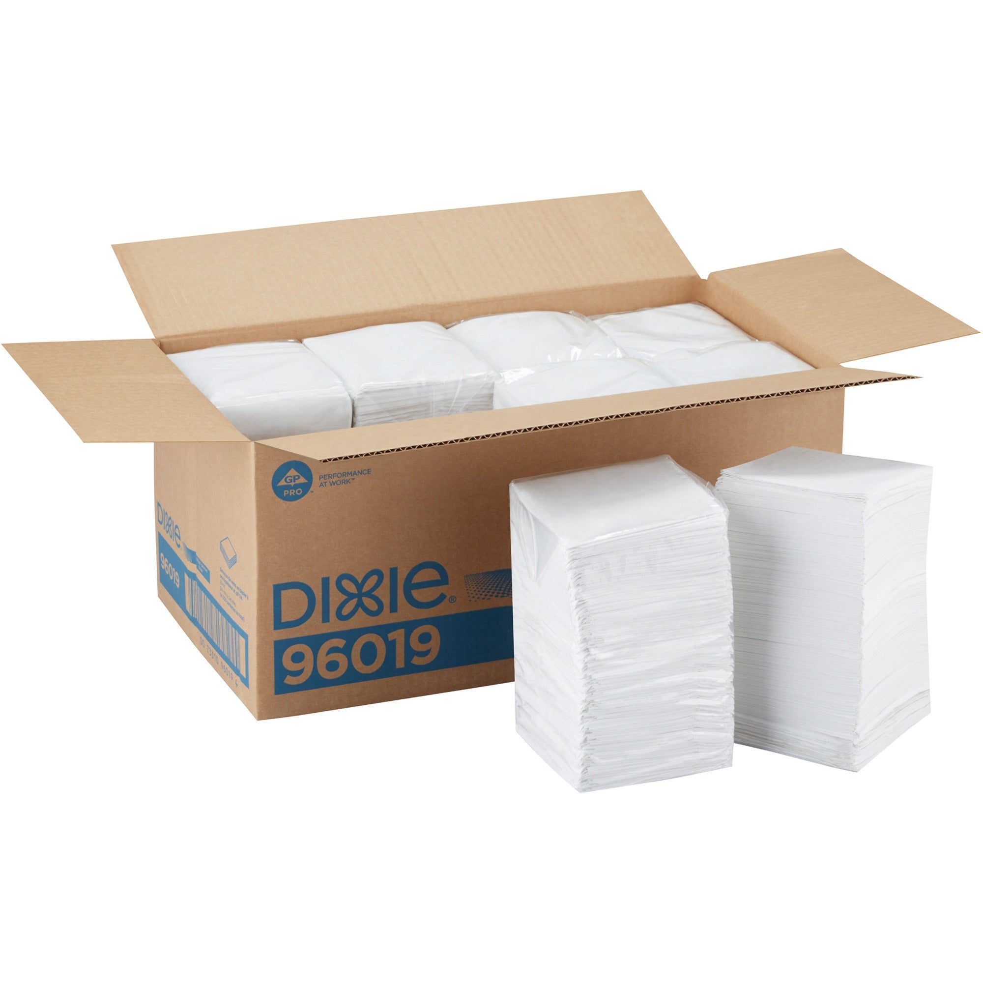 dixie-1-4-fold-beverage-napkin-1-ply-950-x-950-white-paper-soft-absorbent-for-beverage-restaurant-500-per-pack-8-carton_gpc96019ct - 1