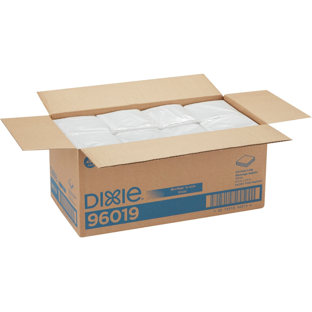 dixie-1-4-fold-beverage-napkin-1-ply-950-x-950-white-paper-soft-absorbent-for-beverage-restaurant-500-per-pack-8-carton_gpc96019ct - 5