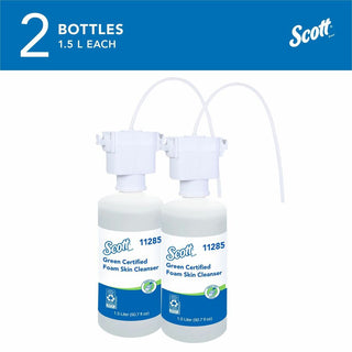Scott Essential Green Certified Foam Skin Cleanser - Foam - 1.59 quart - Applicable on Hand - Fragrance-free, Dye-free - 2 / Carton