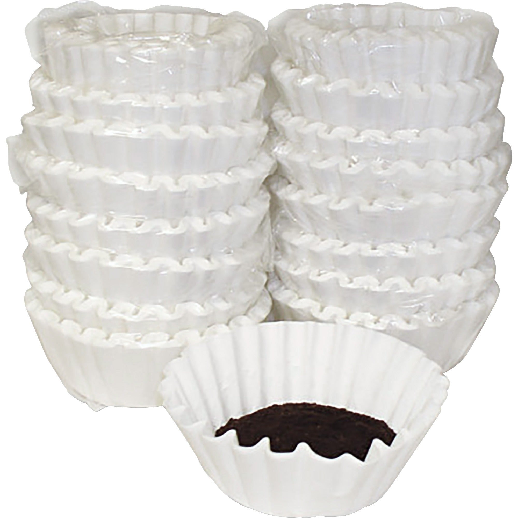 Melitta Basket-style Coffeemaker Coffee Filters - Heavyweight, Tear Resistant, Disposable - 800 / Carton - White - 