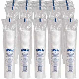 Solo 12 oz Disposable Hot Cups - 50.0 / Bag - 20 / Pack - White - Paper - Hot Drink, Coffee, Tea, Cocoa - 4