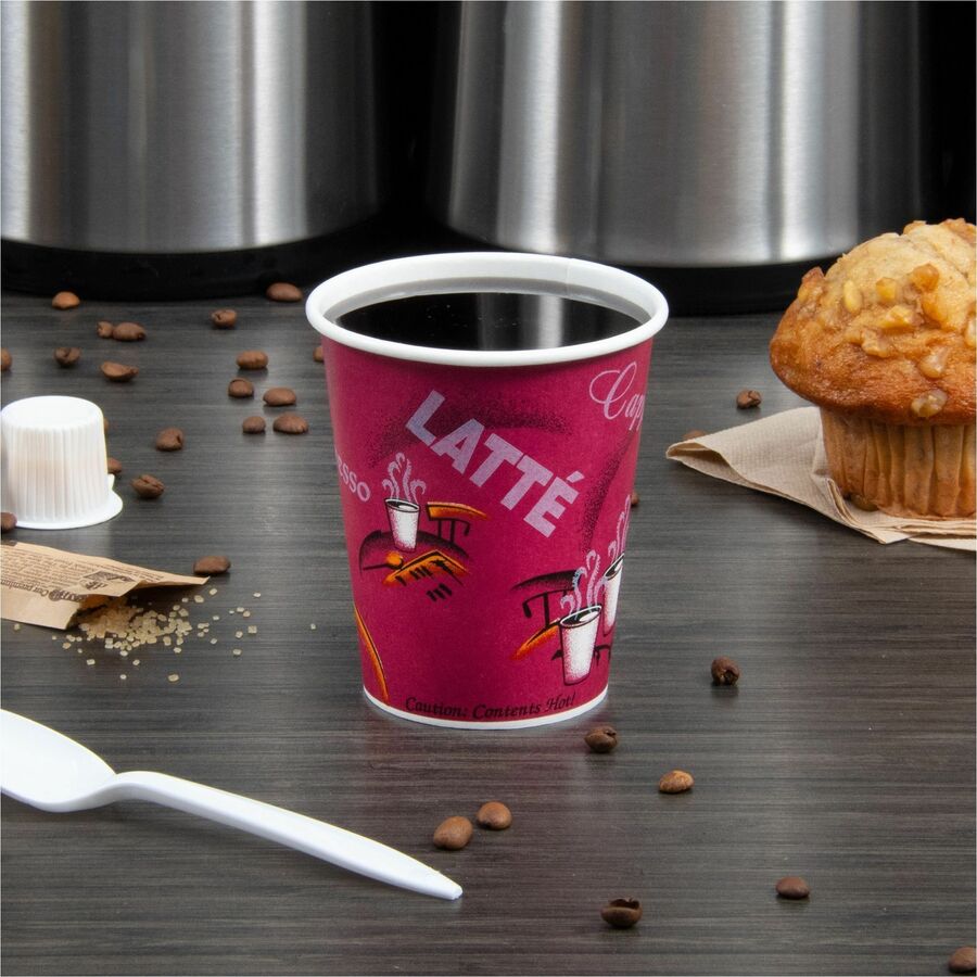 Solo 10 oz Bistro Design Disposable Paper Cups - 50 / Pack - 20 / Carton - Multi - Paper - Beverage, Hot Drink, Cold Drink, Coffee, Tea, Cocoa - 2